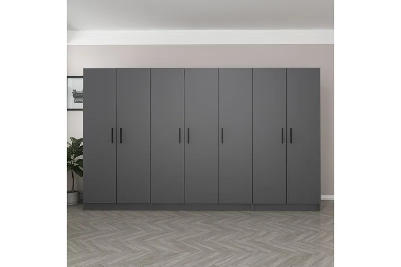 Fruitland Garderob 315 cm - Antracit - Förvaring - Garderober & garderobssystem