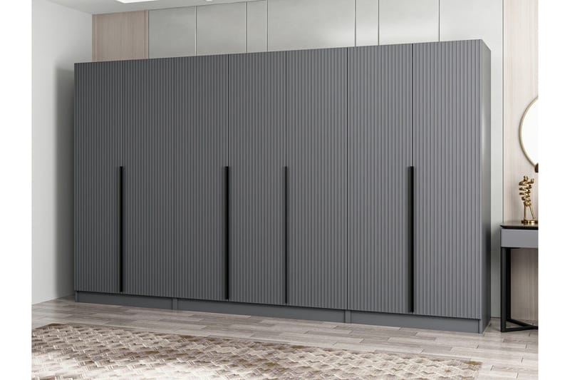 Fruitland Garderob 315 cm - Antracit - Förvaring - Garderober & garderobssystem