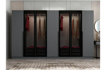 Fruitland Garderob 315 cm - Antracit - Förvaring - Garderober & garderobssystem