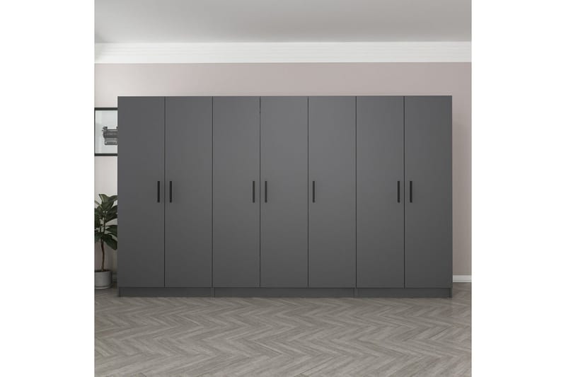 Fruitland Garderob 315 cm - Antracit - Förvaring - Garderober & garderobssystem