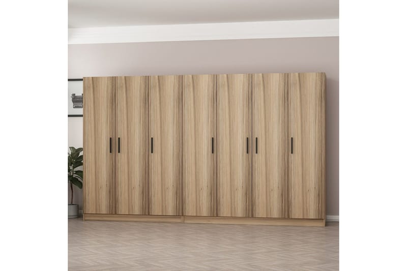 Fruitland Garderob 315 cm - Ek - Förvaring - Garderober & garderobssystem