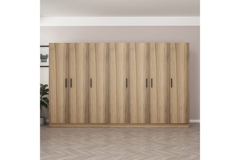 Fruitland Garderob 315 cm - Ek - Förvaring - Garderober & garderobssystem