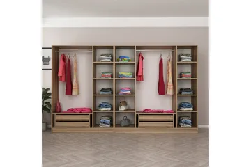 Fruitland Garderob 315 cm - Ek - Förvaring - Garderober & garderobssystem