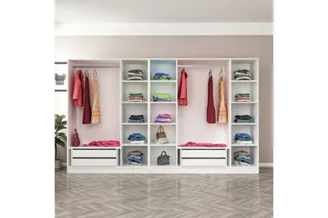 Fruitland Garderob 315 cm - Vit - Förvaring - Garderober & garderobssystem