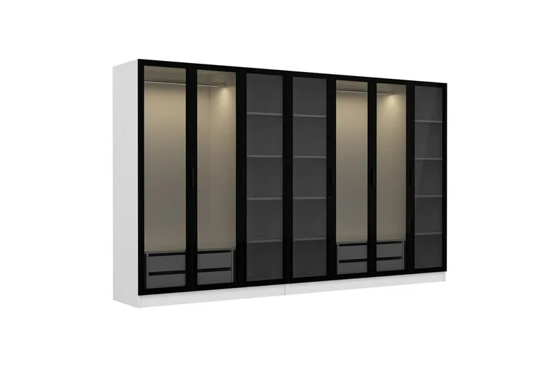 Fruitland Garderob 315 cm - Vit - Förvaring - Garderober & garderobssystem