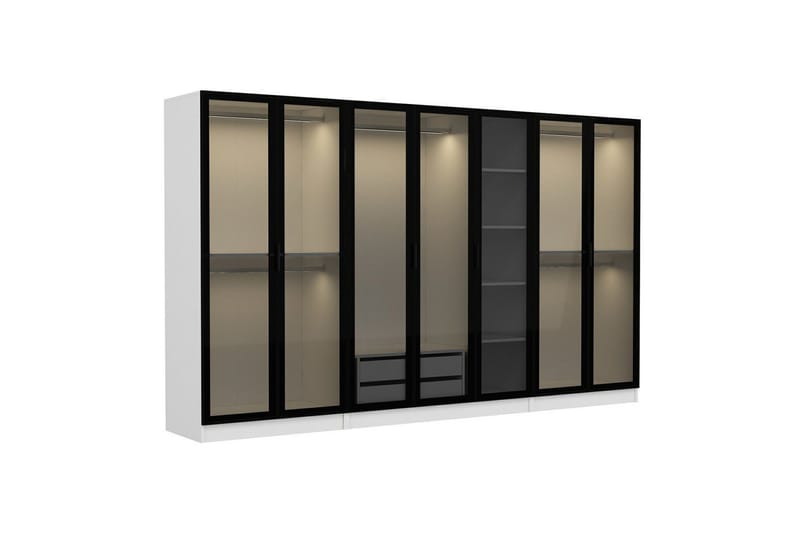 Fruitland Garderob 315 cm - Vit - Förvaring - Garderober & garderobssystem