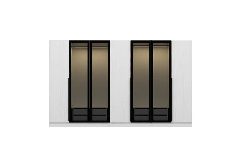 Fruitland Garderob 315 cm - Vit - Förvaring - Garderober & garderobssystem