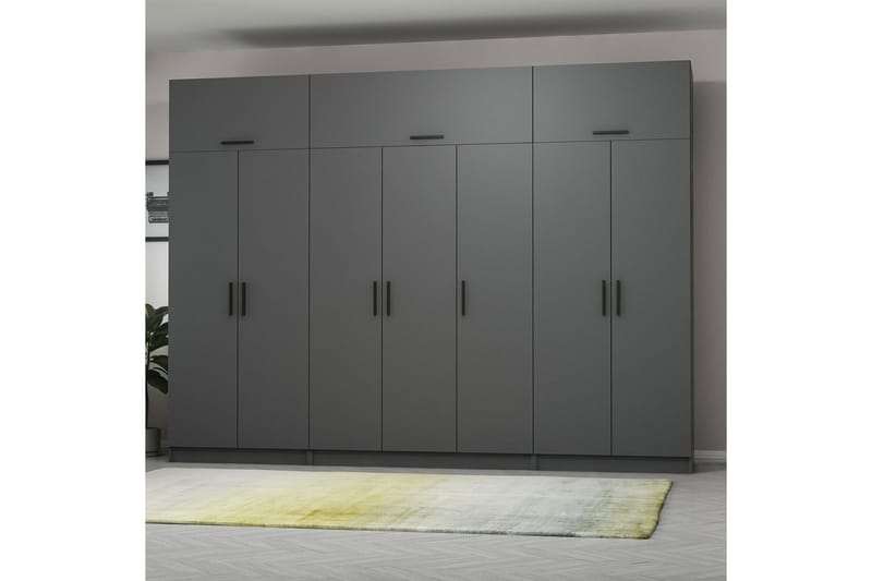 Fruitland Garderob 315x235 cm - Antracit - Förvaring - Garderober & garderobssystem