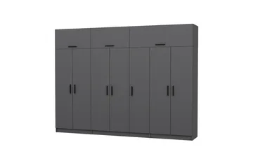 Fruitland Garderob 315x235 cm - Antracit - Förvaring - Garderober & garderobssystem