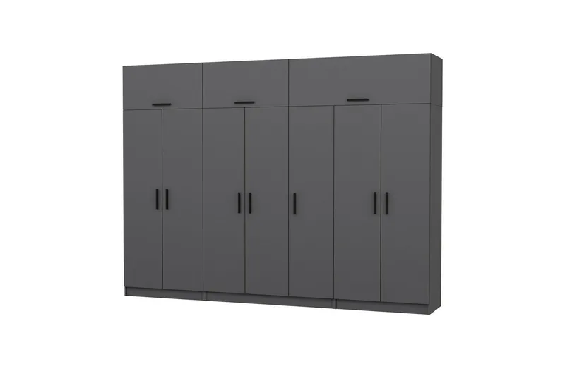 Fruitland Garderob 315x235 cm - Antracit - Förvaring - Garderober & garderobssystem