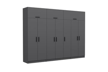 Fruitland Garderob 315x235 cm - Antracit - Förvaring - Garderober & garderobssystem