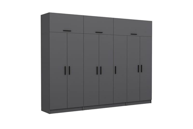 Fruitland Garderob 315x235 cm - Antracit - Förvaring - Garderober & garderobssystem