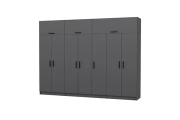 Fruitland Garderob 315x235 cm - Antracit - Förvaring - Garderober & garderobssystem