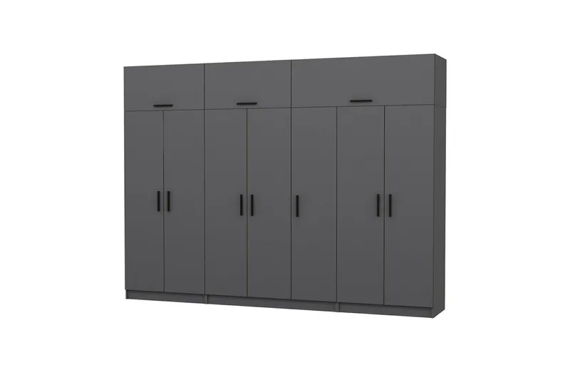 Fruitland Garderob 315x235 cm - Antracit - Förvaring - Garderober & garderobssystem