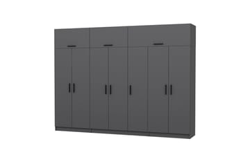Fruitland Garderob 315x235 cm - Antracit - Förvaring - Garderober & garderobssystem
