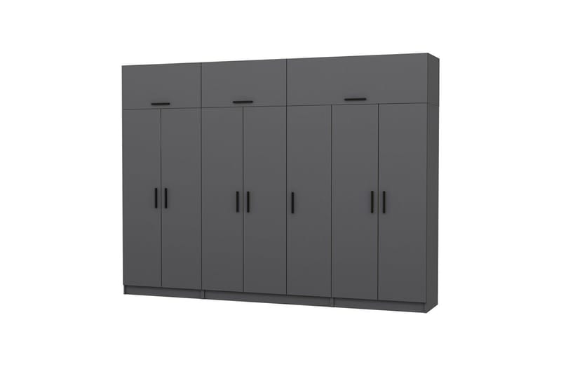 Fruitland Garderob 315x235 cm - Antracit - Förvaring - Garderober & garderobssystem