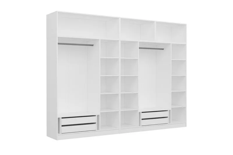 Fruitland Garderob 315x235 cm - Vit - Förvaring - Garderober & garderobssystem