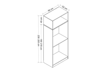 Fruitland Garderob 90 cm - Antracit - Förvaring - Garderober & garderobssystem