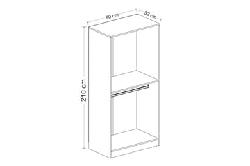 Fruitland Garderob 90 cm - Brun - Förvaring - Garderober & garderobssystem