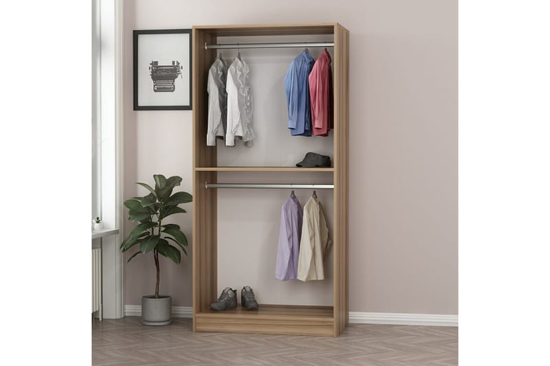 Fruitland Garderob 90 cm - Brun - Förvaring - Garderober & garderobssystem