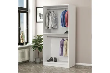 Fruitland Garderob 90 cm i Målat Trä - Vit - Förvaring - Garderober & garderobssystem