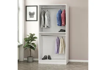 Fruitland Garderob 90 cm i Trä med Glasdörr - Svart|Vit - Förvaring - Garderober & garderobssystem