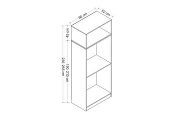 Fruitland Garderob 90 cm i Trä - Vit - Förvaring - Garderober & garderobssystem