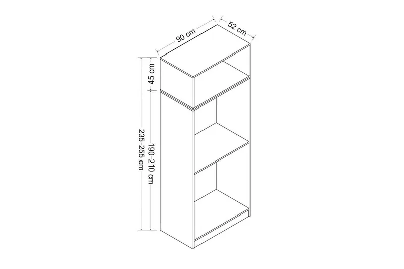 Fruitland Garderob 90 cm i Trä - Vit - Förvaring - Garderober & garderobssystem