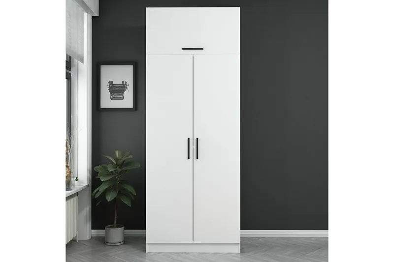 Fruitland Garderob 90 cm i Trä, Vit