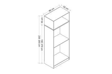 Fruitland Garderob 90 cm - Vit - Förvaring - Garderober & garderobssystem