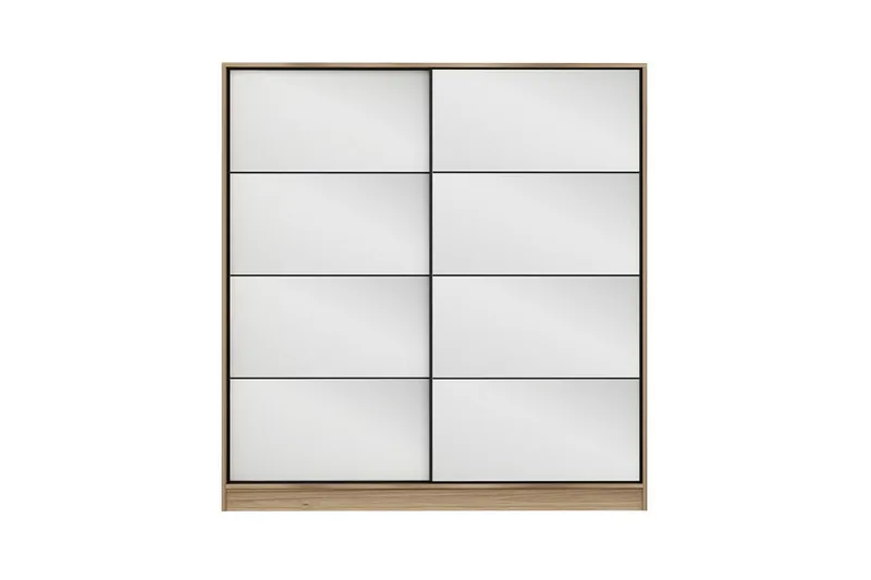 Fruitland Garderob med Spegel - Brun - Förvaring - Garderober & garderobssystem