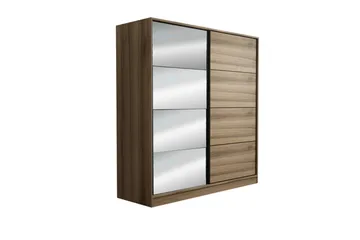 Fruitland Garderob med Spegel - Brun - Förvaring - Garderober & garderobssystem