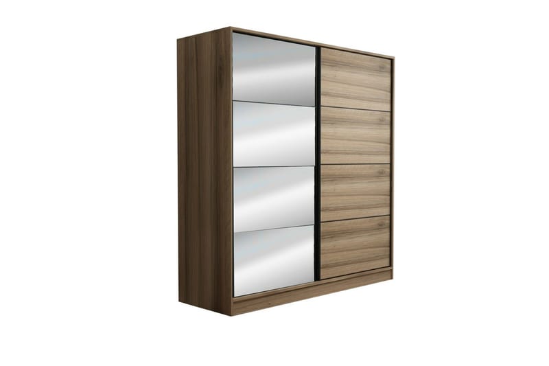 Fruitland Garderob med Spegel - Brun - Förvaring - Garderober & garderobssystem