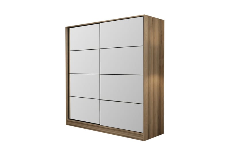 Fruitland Garderob med Spegel - Brun - Förvaring - Garderober & garderobssystem