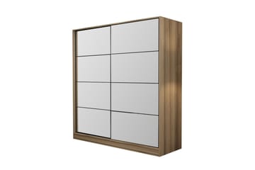 Fruitland Garderob med Spegel - Brun - Förvaring - Garderober & garderobssystem