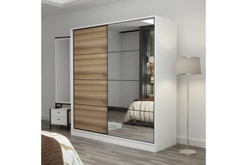 Fruitland Garderob med Spegel - Brun - Förvaring - Garderober & garderobssystem