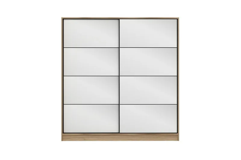 Fruitland Garderob med Spegel - Brun - Förvaring - Garderober & garderobssystem