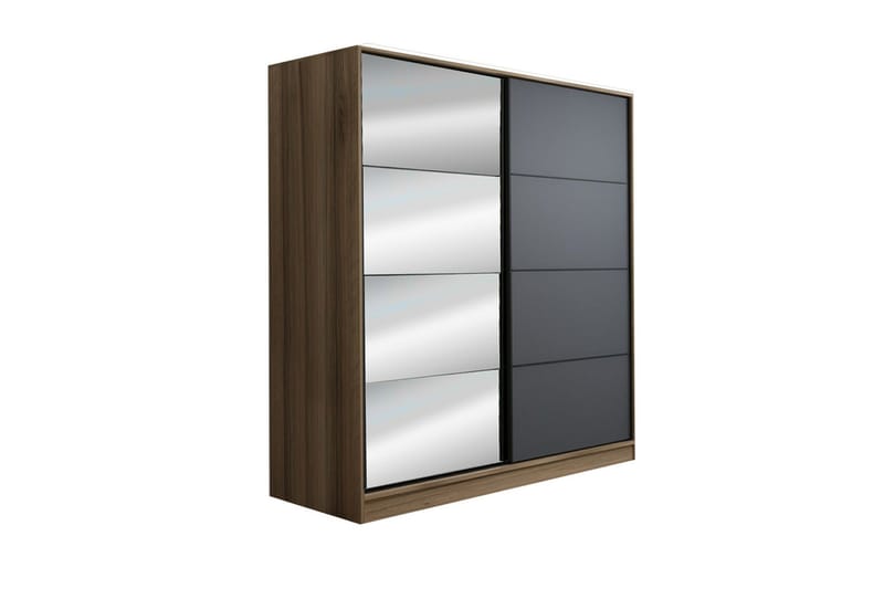 Fruitland Garderob med Spegel - Grå - Förvaring - Garderober & garderobssystem