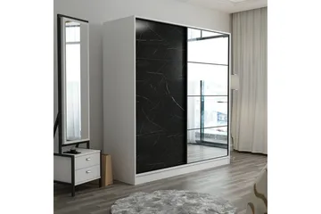 Fruitland Garderob med Spegel - Svart - Förvaring - Garderober & garderobssystem