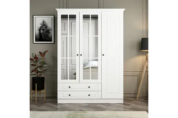 Fruitland Garderob med Spegel - Vit - Förvaring - Garderober & garderobssystem