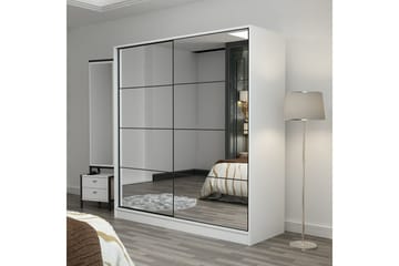 Fruitland Garderob med Spegel - Vit - Förvaring - Garderober & garderobssystem