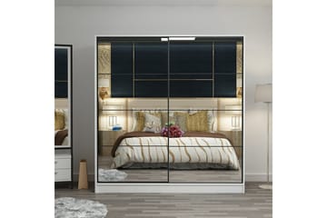 Fruitland Garderob med Spegel - Vit - Förvaring - Garderober & garderobssystem