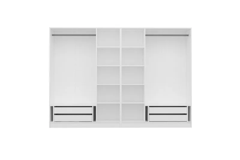 Fruitland Garderob med Spegel - Vit - Förvaring - Garderober & garderobssystem