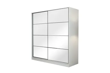 Fruitland Garderob med Spegel - Vit - Förvaring - Garderober & garderobssystem