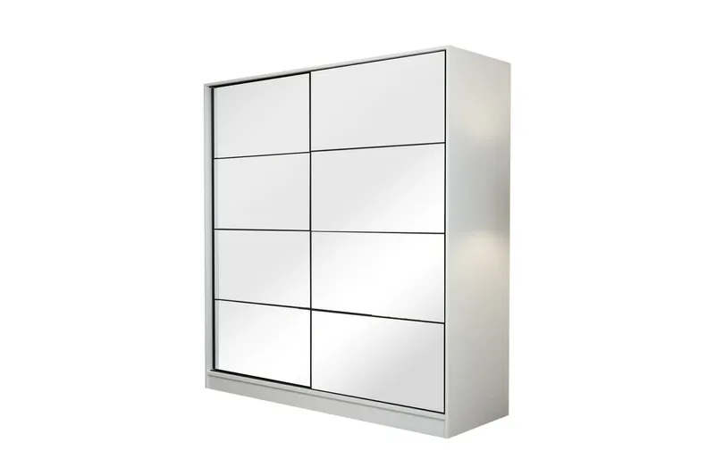 Fruitland Garderob med Spegel - Vit - Förvaring - Garderober & garderobssystem