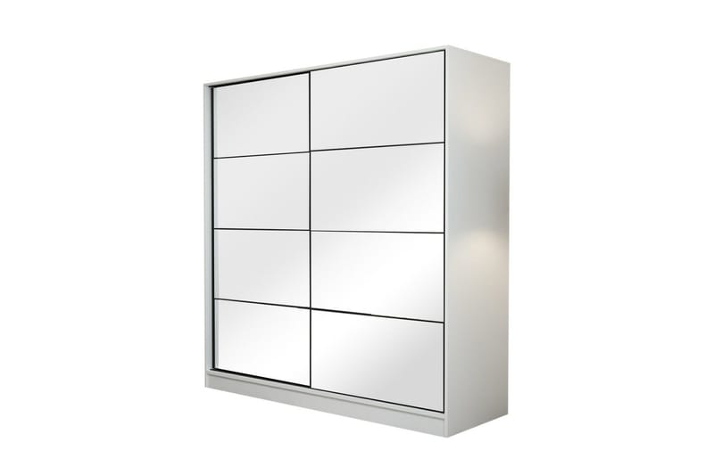 Fruitland Garderob med Spegel - Vit - Förvaring - Garderober & garderobssystem