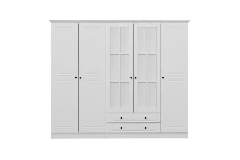 Fruitland Garderob med Spegel - Vit - Förvaring - Garderober & garderobssystem