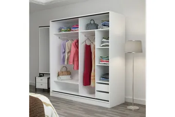 Fruitland Garderob med Spegel - Vit - Förvaring - Garderober & garderobssystem