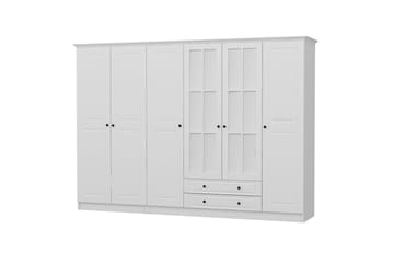 Fruitland Garderob med Spegel - Vit - Förvaring - Garderober & garderobssystem