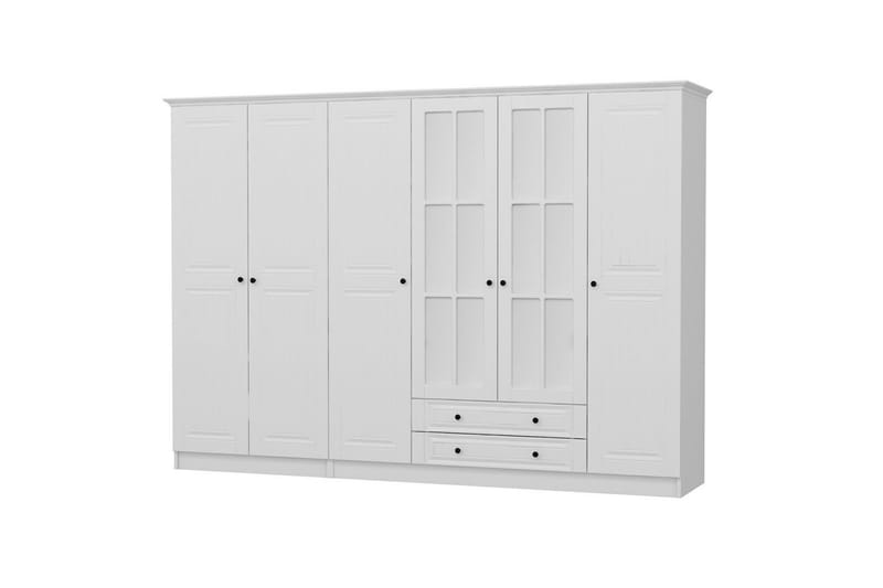 Fruitland Garderob med Spegel - Vit - Förvaring - Garderober & garderobssystem